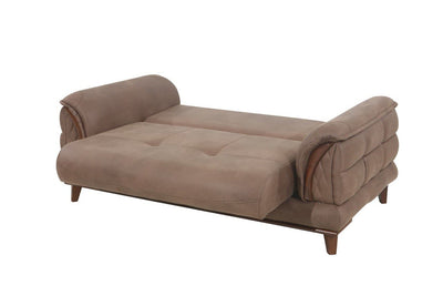 MONACO LUXURY Fabric 3+2 SofaBed - Brown Colour