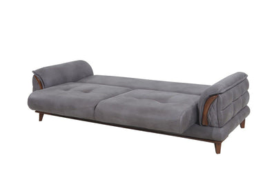 MONACO LUXURY Fabric 3+2 SofaBed - Grey Colour