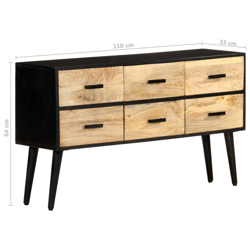 Sideboard 110x33x64 cm Solid Mango Wood