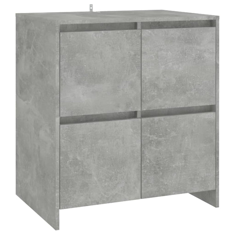 3 Piece Sideboard Concrete Grey Engineered Wood