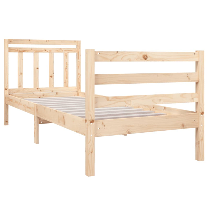 Bed Frame 75x190 cm Small Single Solid Wood