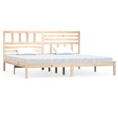 Bed Frame 180x200 cm Super King Size Solid Wood Pine