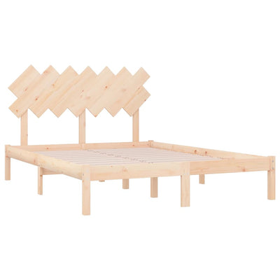 Bed Frame 140x190 cm Solid Wood