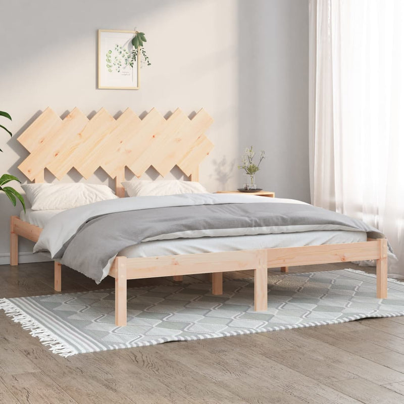 Bed Frame 140x190 cm Solid Wood