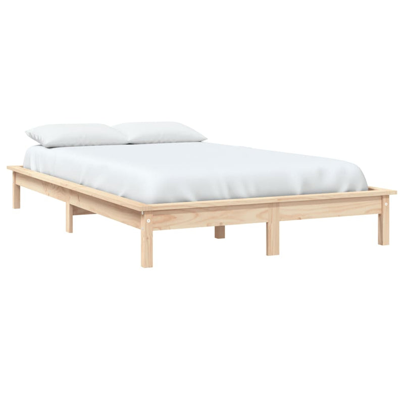 Bed Frame 150x200 cm Solid Wood Pine King Size