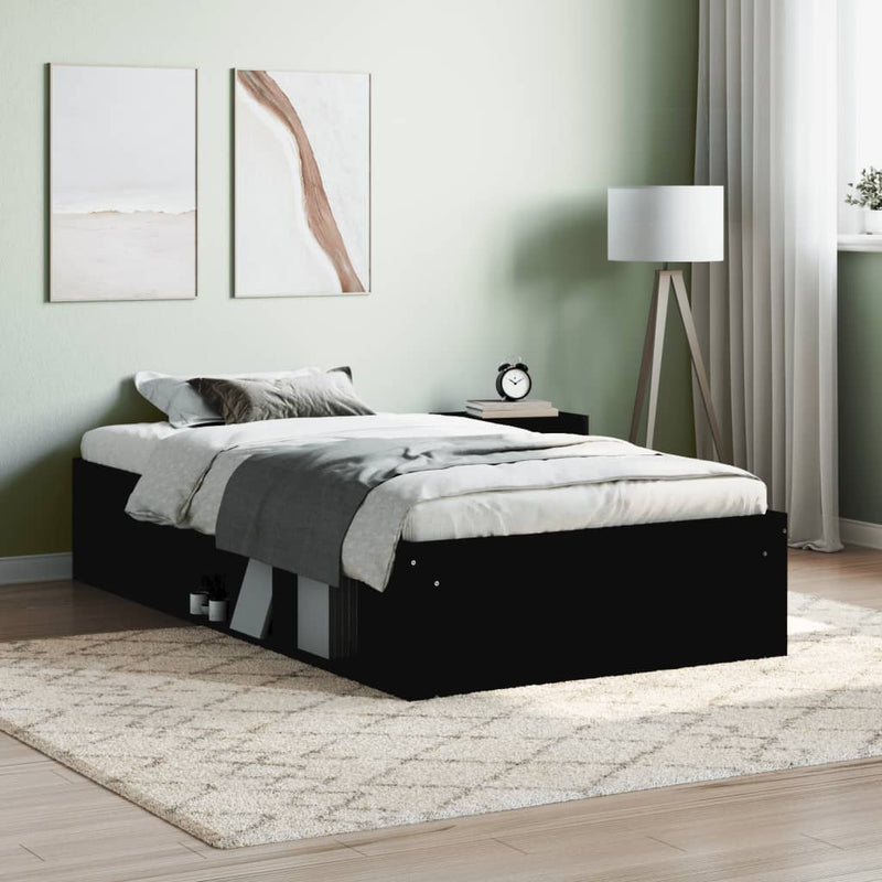 Bed Frame Black 100x200 cm