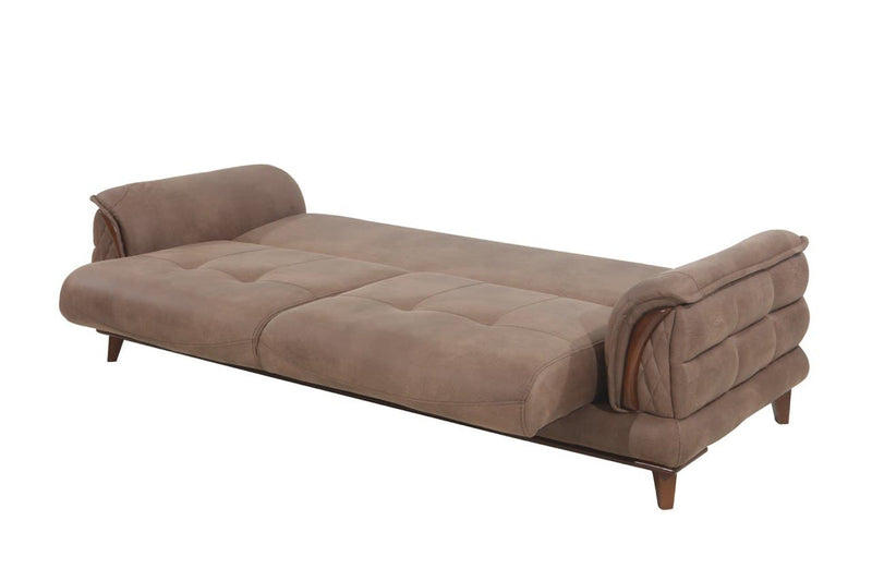 MONACO LUXURY Fabric 3+2 SofaBed - Brown Colour