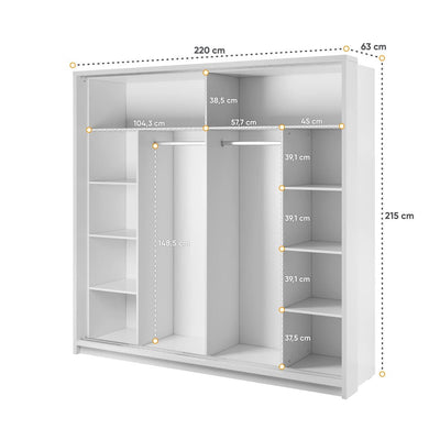 Arti 14 - 2 Sliding Door Wardrobe 220cm