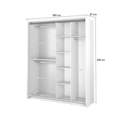 Arti 17 - 2 Sliding Door Wardrobe 180cm