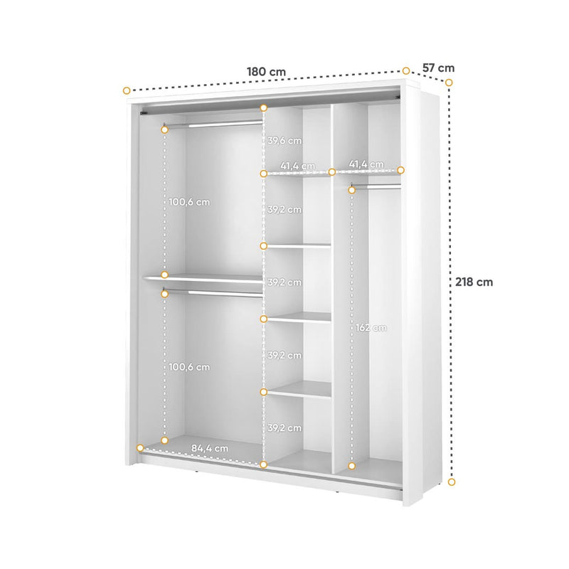 Arti 17 - 2 Sliding Door Wardrobe 180cm