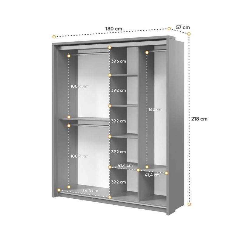 Arti 17 - 2 Sliding Door Wardrobe 180cm