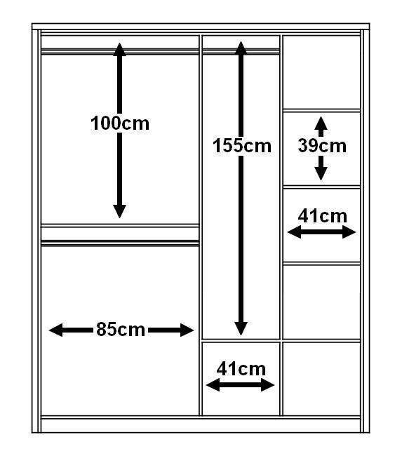 Arti 17 - 2 Sliding Door Wardrobe 180cm