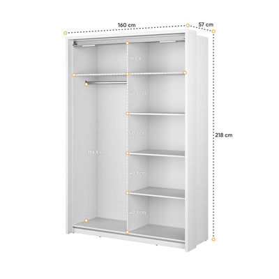 Arti 21 - 2 Sliding Door Wardrobe 160cm