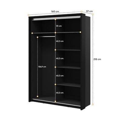 Arti 21 - 2 Sliding Door Wardrobe 160cm