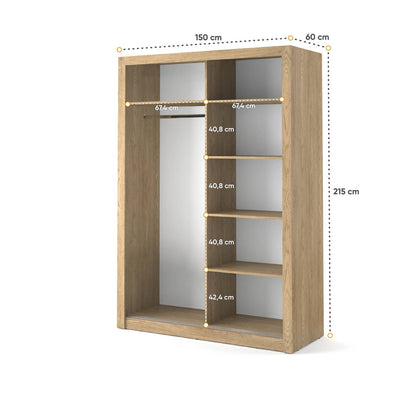 Arti 4 - 2 Sliding Door Wardrobe 150cm