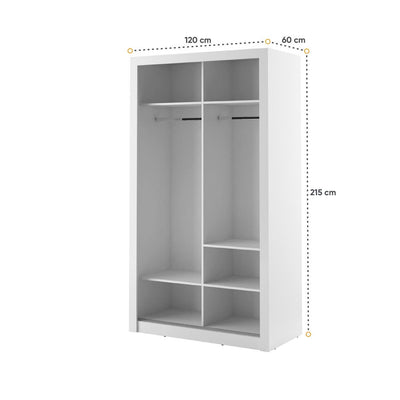 Arti 6 - 2 Sliding Door Wardrobe 120cm