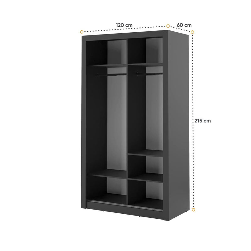 Arti 6 - 2 Sliding Door Wardrobe 120cm