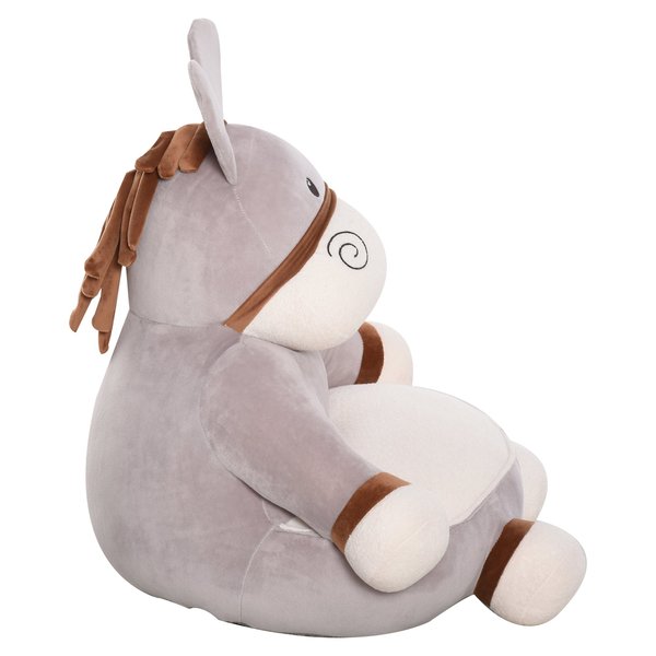 Animal Kids Sofa Chair Cartoon Cute Donkey With Armrest For 18-36 Months - Grey