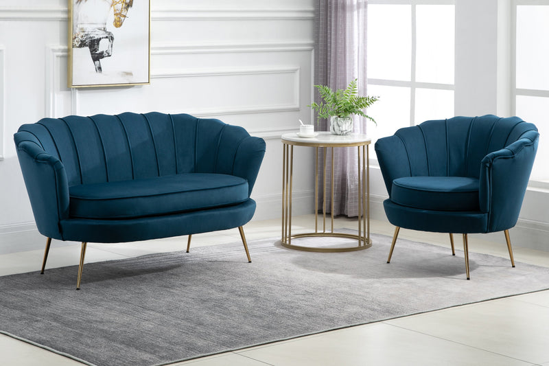 Ariel 2 Seater - Blue & Coral