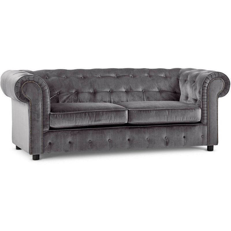 Ashbourne Velvet Chesterfield 3 Seater Sofa