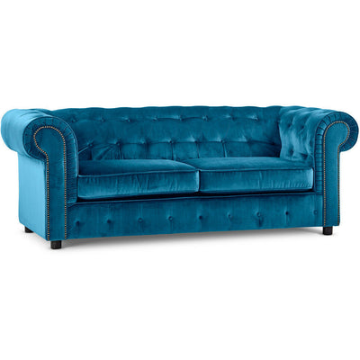 Ashbourne Velvet Chesterfield 3 Seater Sofa