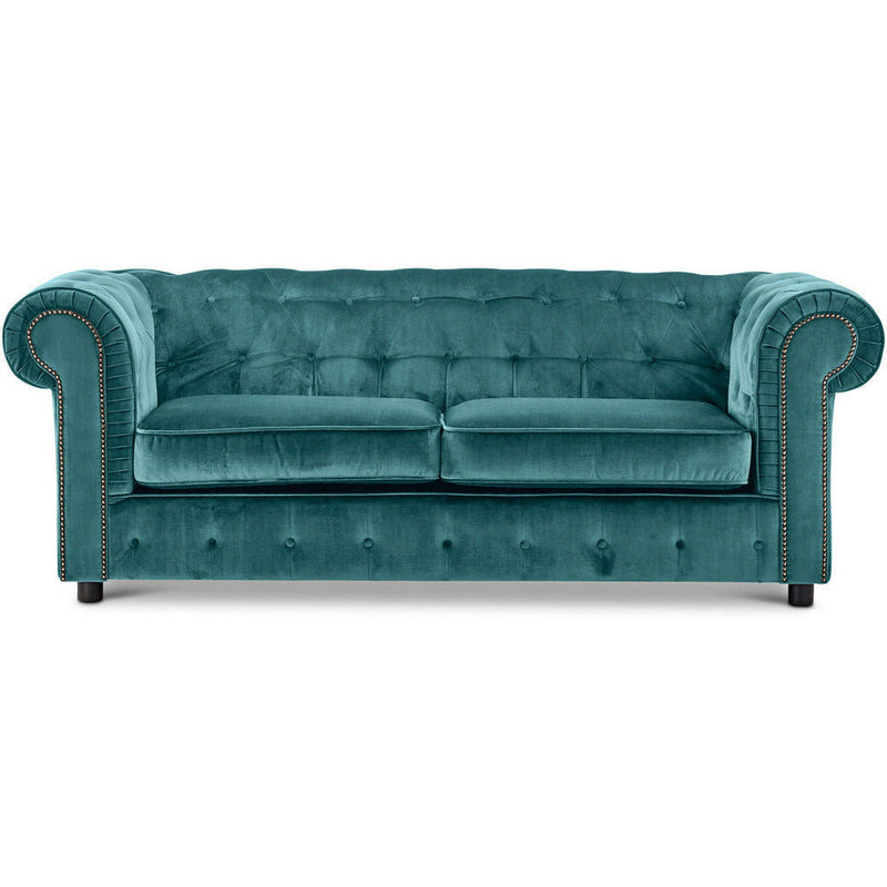 Ashbourne Velvet Chesterfield 3 Seater Sofa