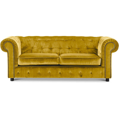 Ashbourne Velvet Chesterfield 3 Seater Sofa