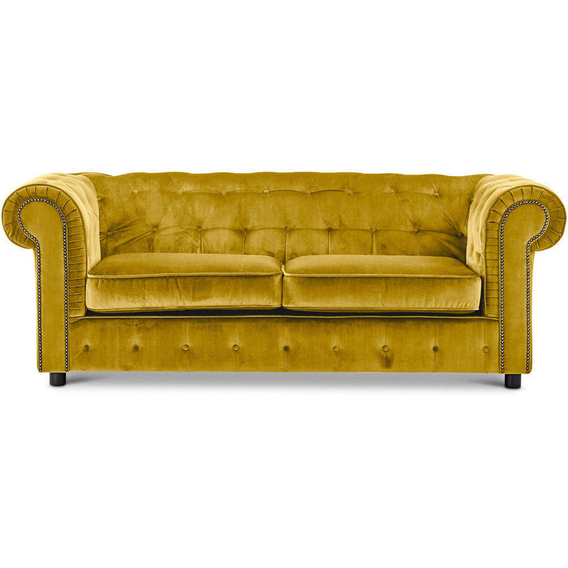 Ashbourne Velvet Chesterfield 3 Seater Sofa