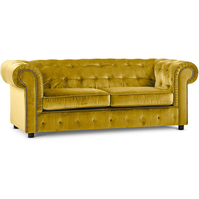 Ashbourne Velvet Chesterfield 3 Seater Sofa