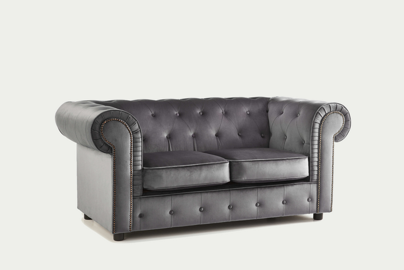 Aspen 2 Seater Velvet Chesterfield Sofa