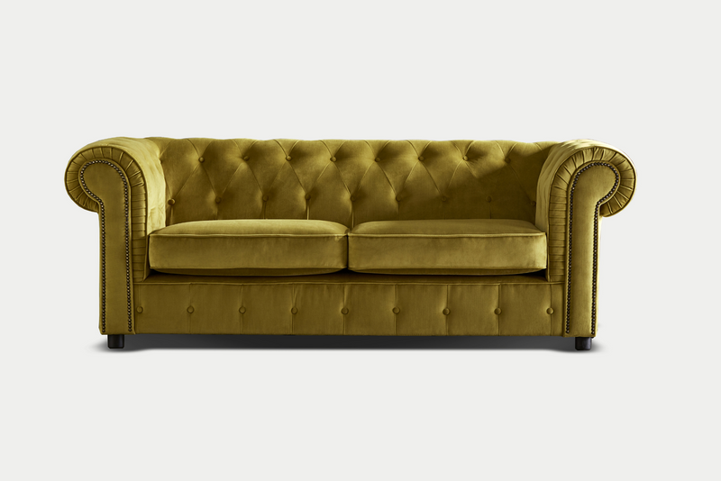 Aspen 3 Seater Velvet Chesterfield Sofa