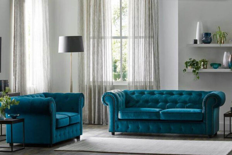 Aspen 2 Seater Velvet Chesterfield Sofa