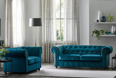 Aspen 3 Seater Velvet Chesterfield Sofa