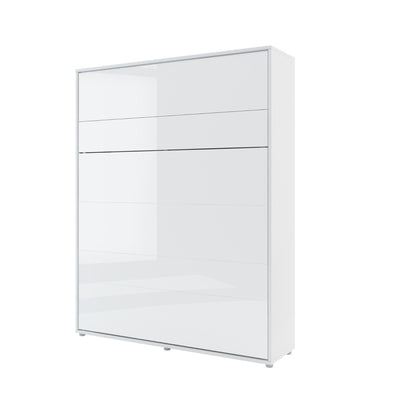 BC-12 Vertical Wall Bed Concept 160cm With Storage Cabinets and LED