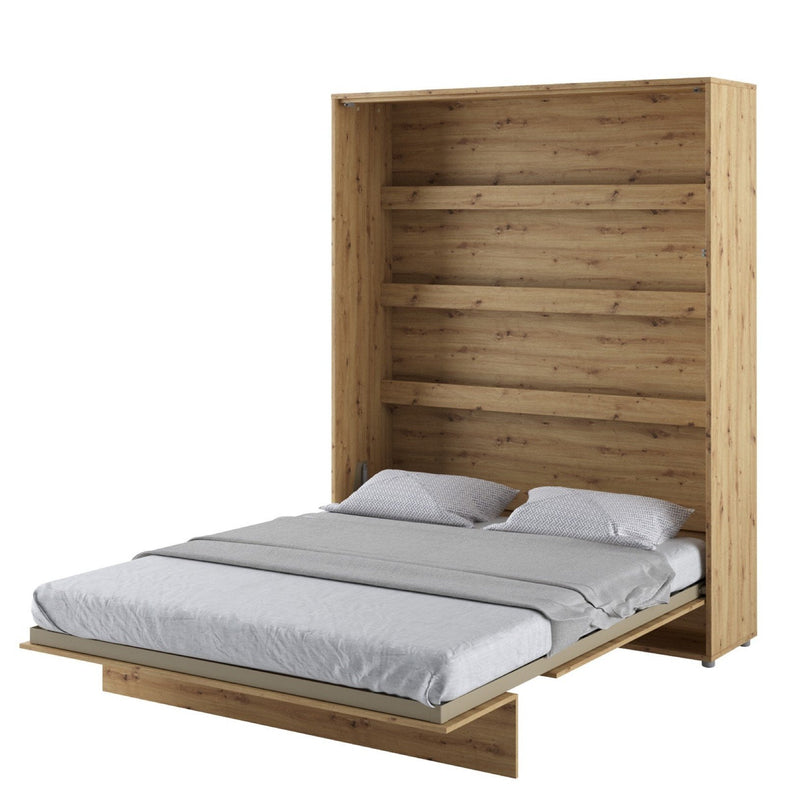 BC-13 Vertical Wall Bed Concept 180cm With Storage Cabinets and LED