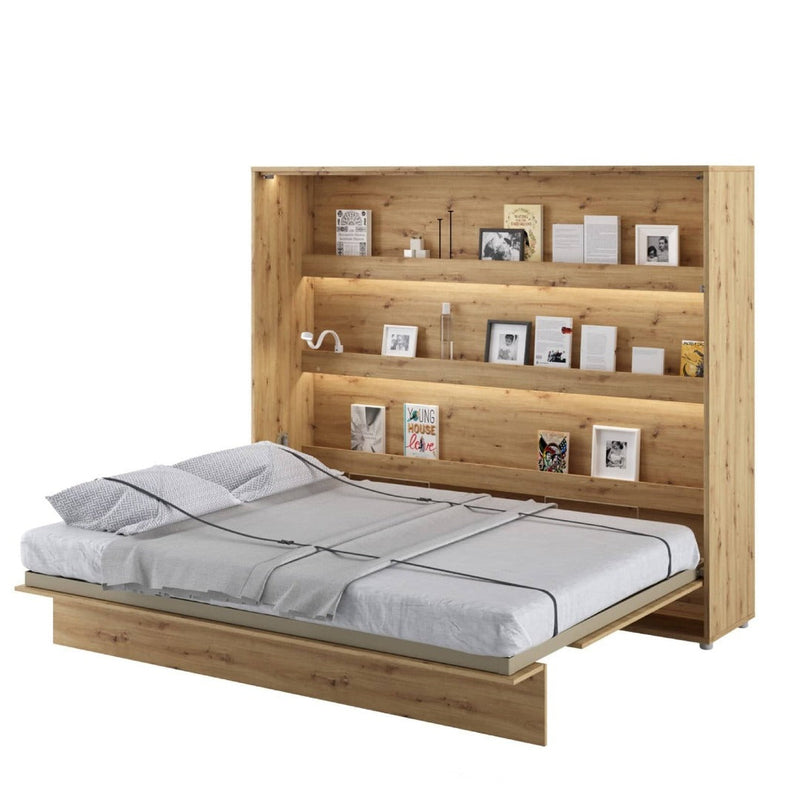 BC-14 Horizontal Wall Bed Concept 160cm With Storage Cabinet