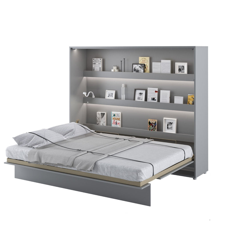 BC-14 Horizontal Wall Bed Concept 160cm With Storage Cabinet