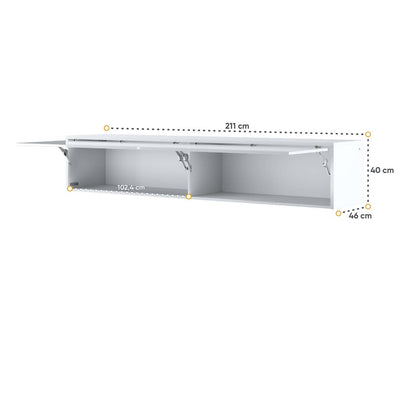 BC-14 Horizontal Wall Bed Concept 160cm With Storage Cabinet