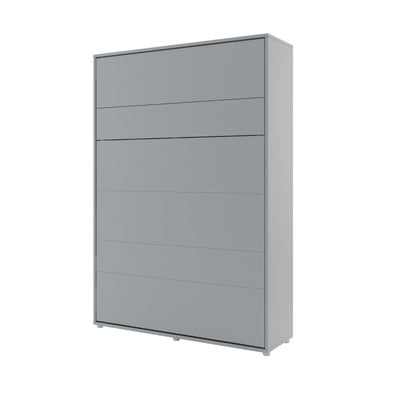 BC-01 Vertical Wall Bed Concept 140cm With Storage Cabinets and LED