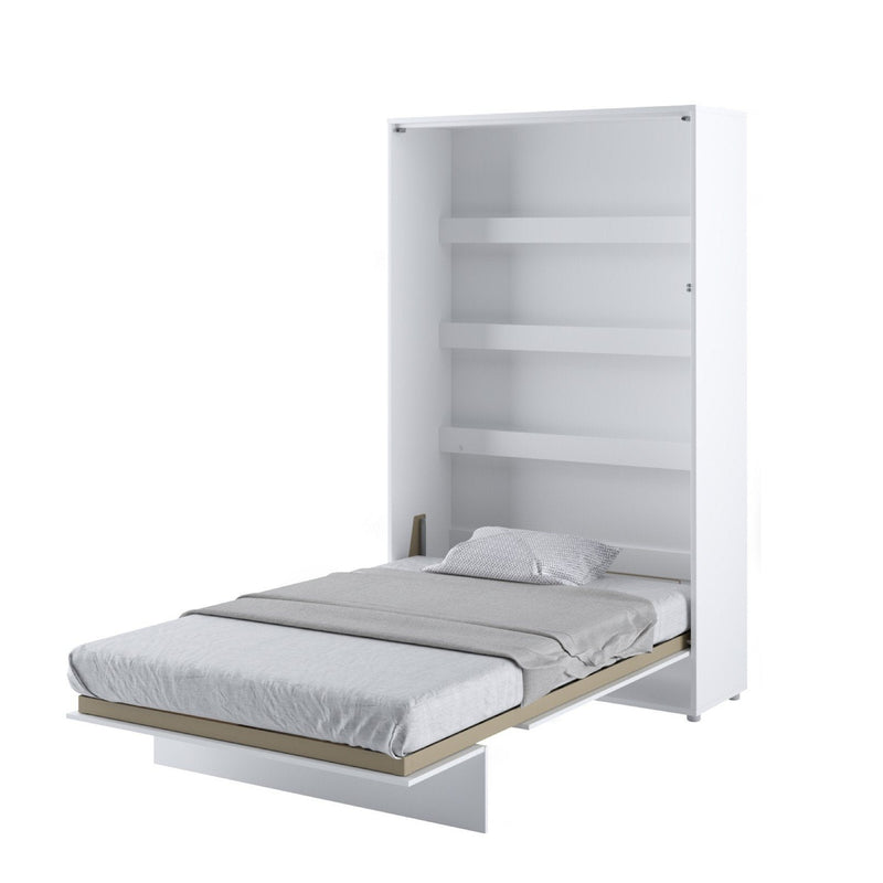 BC-02 Vertical Wall Bed Concept 120cm With Storage Cabinets and LED