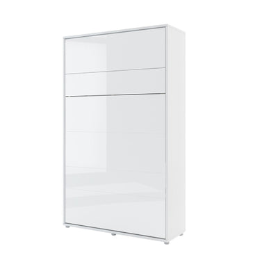 BC-02 Vertical Wall Bed Concept 120cm With Storage Cabinets and LED