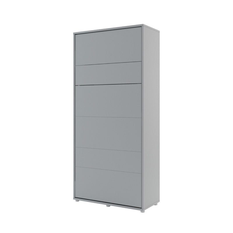 BC-03 Vertical Wall Bed Concept 90cm With Storage Cabinets and LED