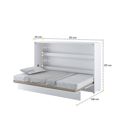 BC-05 Horizontal Wall Bed Concept 120cm With Storage Cabinet