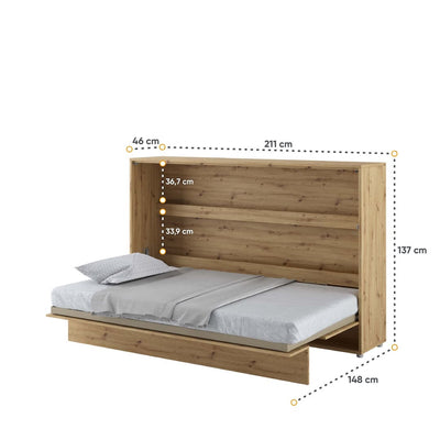 BC-05 Horizontal Wall Bed Concept 120cm With Storage Cabinet