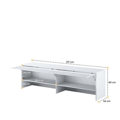 BC-04 Horizontal Wall Bed Concept 140cm With Storage Cabinet