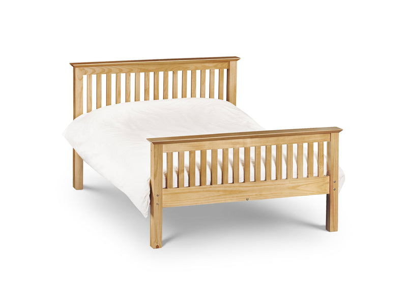 Barcelona King Bed High Foot End 150cm Pine