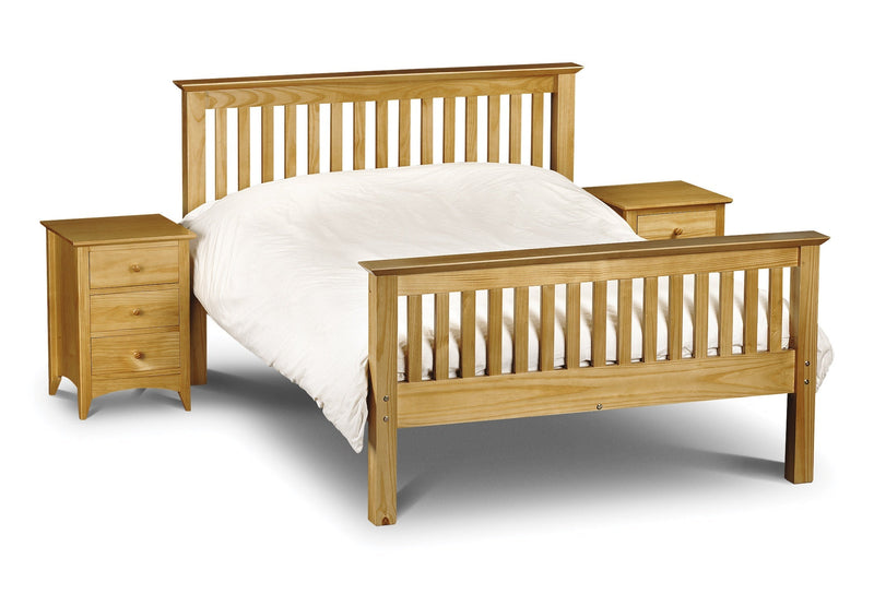 Barcelona King Bed High Foot End 150cm Pine