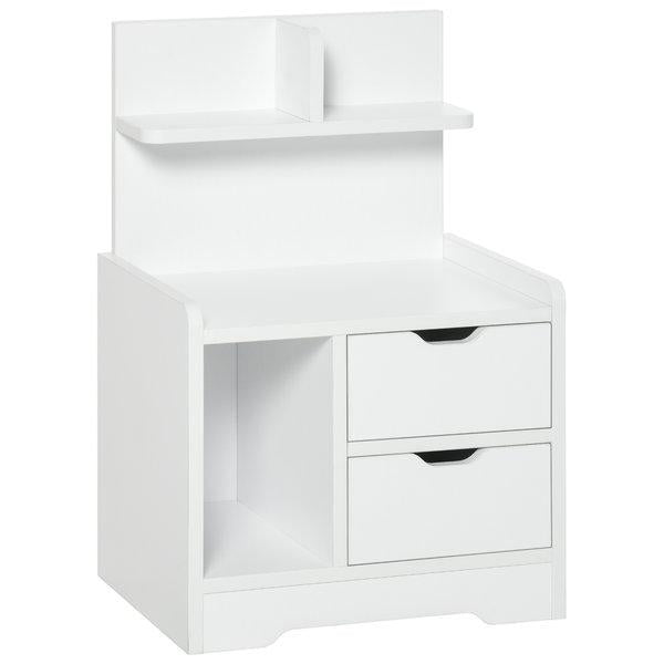 Bedside Table With 2 Drawers And Shelves Storage Organiser Bedroom Living