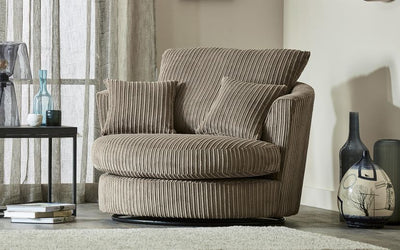 Caleb Swivel Sofa Jumbo Cord