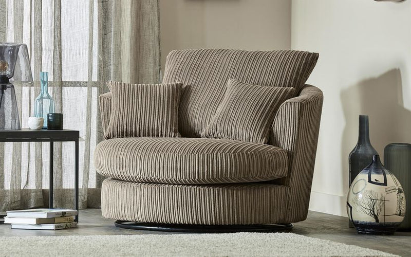 Caleb Swivel Sofa Jumbo Cord